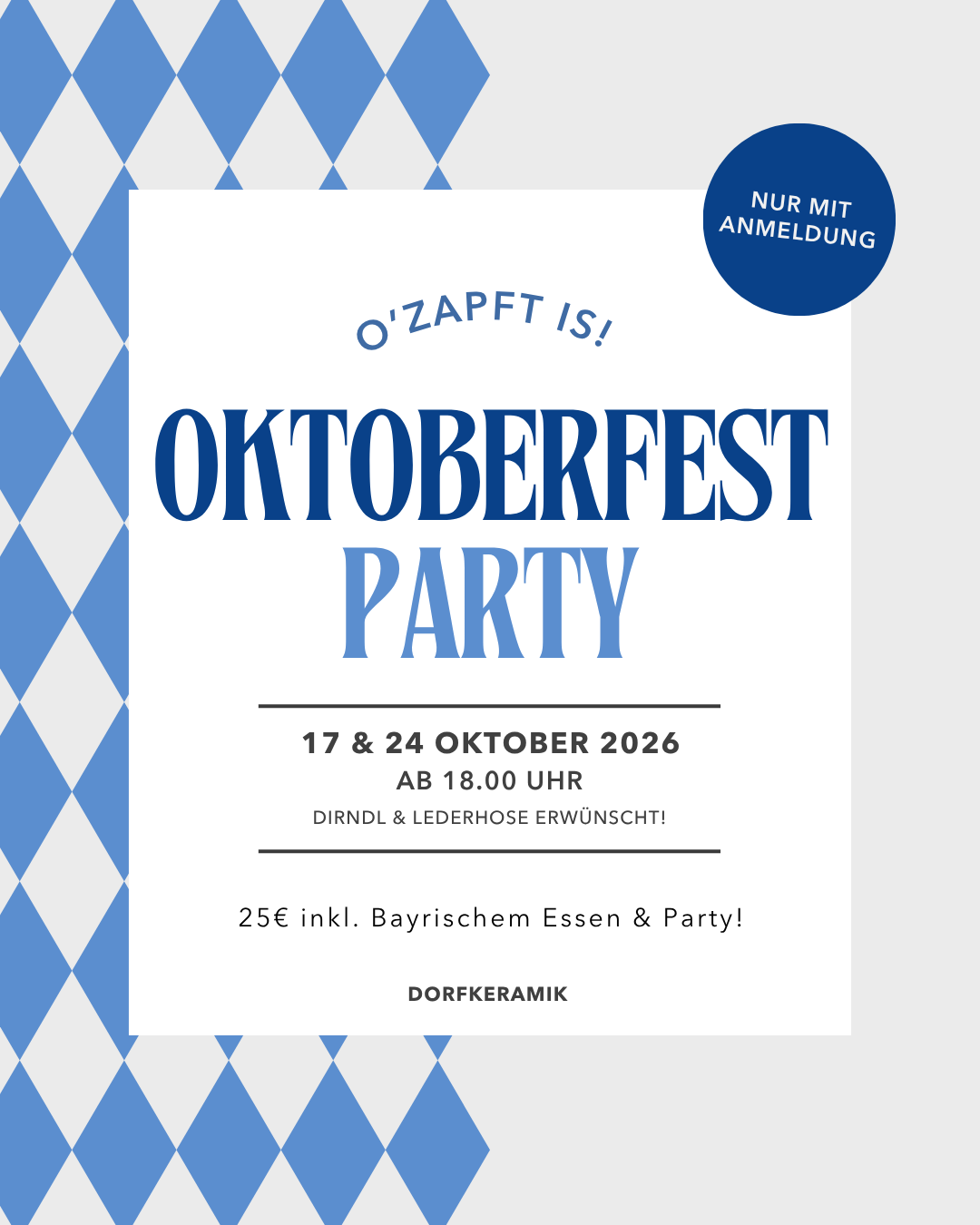 🥨 Oktoberfest im Keramikstudio 💙